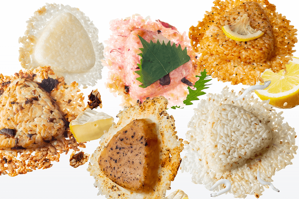 PEBORAのオリジナル商品「羽根つき焼きおにぎり」の写真イメージ